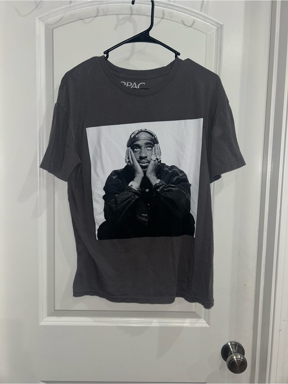 Women's Short-Sleeve Graphic Tee in Charcoal with Front Photo Print